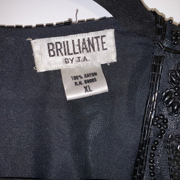 VINTAGE sequin lace blazer black size XL - Picture 6 of 12